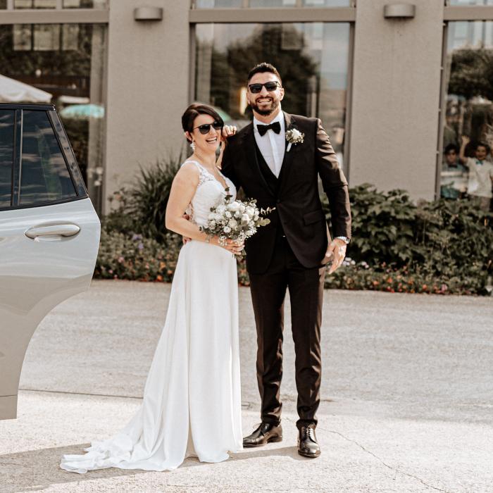 Hochzeit Ankunft Braut Bräutigam Hochzeitsfotograf Lörrach Rheinfelden